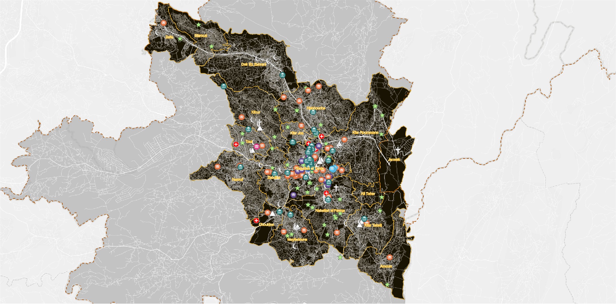 Nabatieh Built and Natural Environment Database