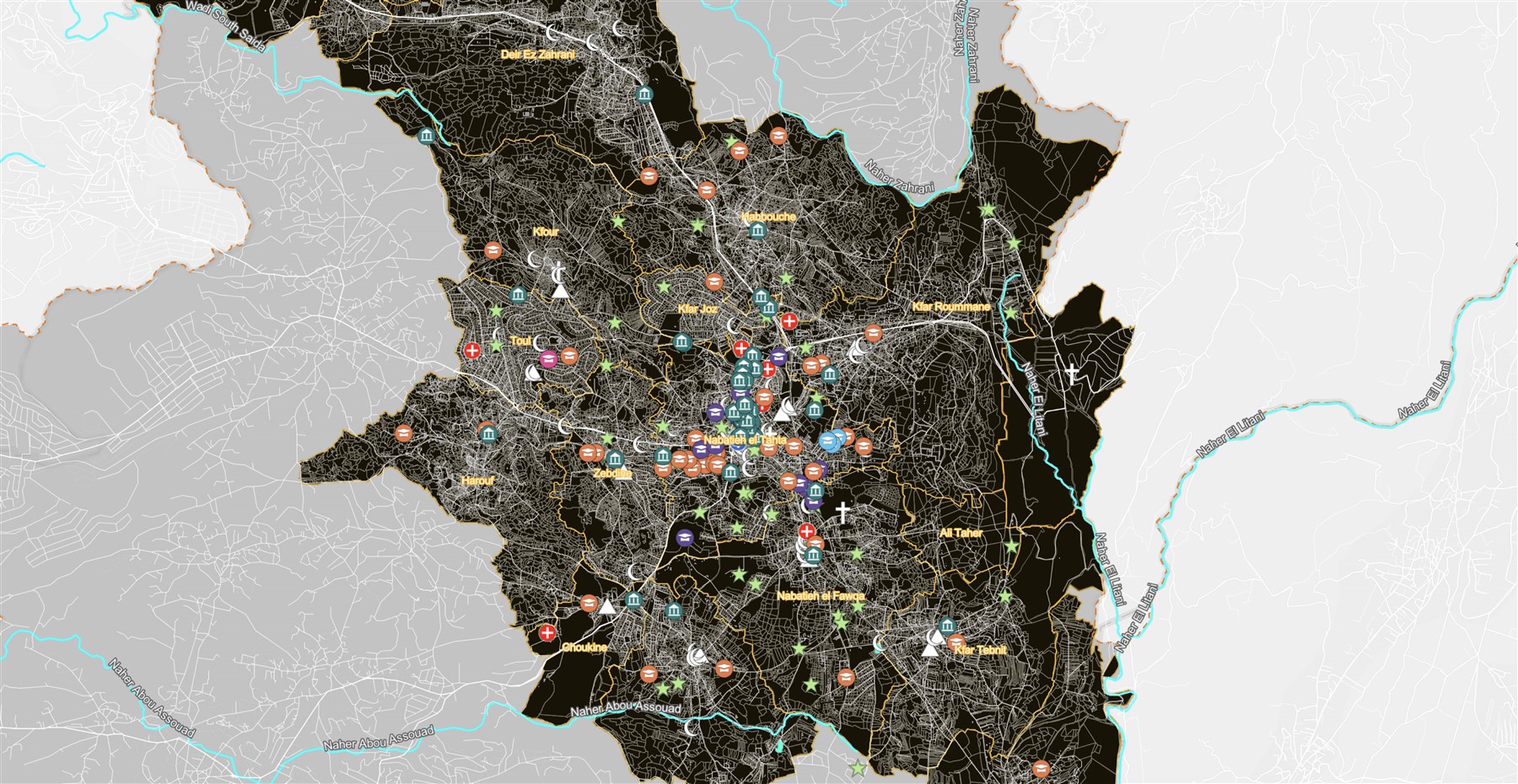 Nabatieh Built and Natural Environment Database