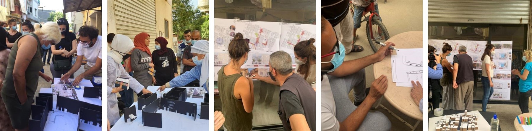 Pictures from the three co-design workshops. (Source: Beirut Urban Lab, 2021)