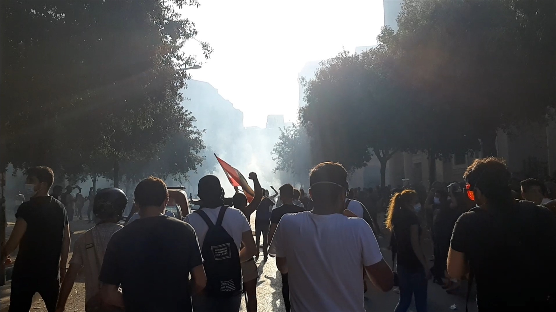 Protest on Saturday, August 8, when tear gas and live ammunition were fired at protesters, and more than 700 were injured (Photo: Dounia Salamé)