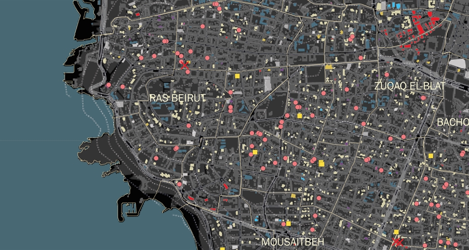 Users can access a map of 2,692 construction permits filed between 1996 and 2018, classified as residential and non-residential permits. It also shows the construction status of each permit (parking, evicted building, construction completed, etc)