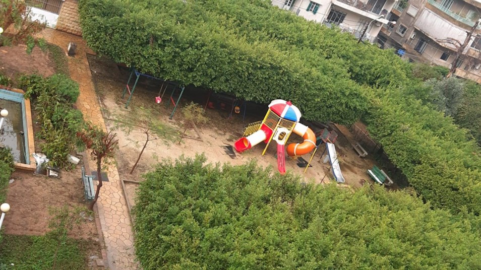 Children’s play area section of the Jesuits Garden in Geitaoui. (Source: Dounia Salamé, November, 2020)